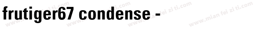 frutiger67 condense粗字体转换